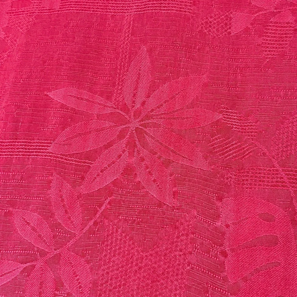 Tommy Bahama Camp Shirt Mens L Red 100% Silk‎ Tropical Jacquard Floral Button Up